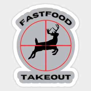 Deer fast food takeout Sticker